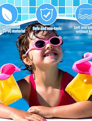  Flotteurs de bras de natation pour enfants, brassards de natation gonflables, manches flottantes, anneaux flottants pour tout-petits garçons et filles