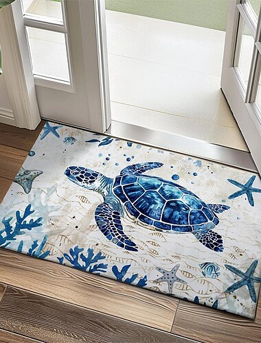  zeeschildpad deurmat keukenmat vloermat antislip vloerkleed oliebestendig tapijt binnen buiten mat slaapkamer decor badkamer mat entree tapijt