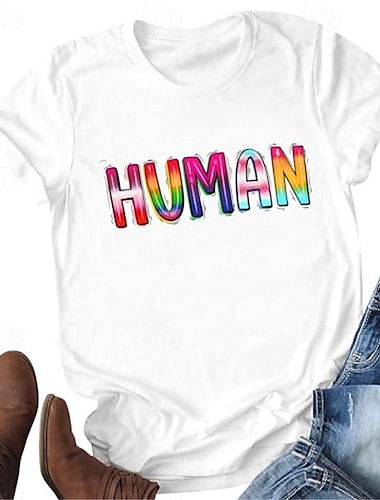  LGBTQ LGBTQ T-Shirt-Ärmel Pride-Shirts Regenbogen Mensch Lesbisch Für Damen Erwachsene Halloween Karneval Maskerade Heißprägen Pride Parade Pride-Monat