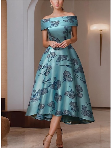  egy vonalú, mély nyakú rövid / mini poliészter nyitott hátú koktélparti ruha elegáns ruha kék esküvői vendég ruha pánttal / lan ting expressz kék esküvői vendég ruha 2024