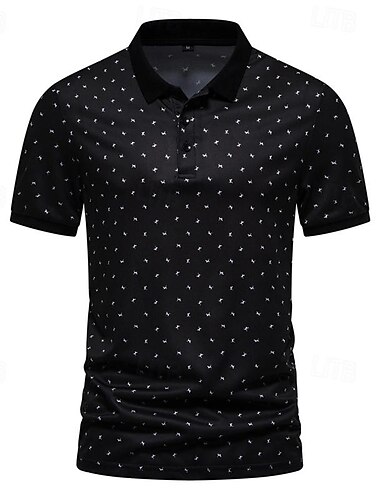  Herren Golfhemd Golfpolo Arbeit Casual Kargen Kurzarm Basic Modern Geometrisch Taste Frühling Sommer Regular Fit Schwarz Weiß Marineblau Khaki Golfhemd