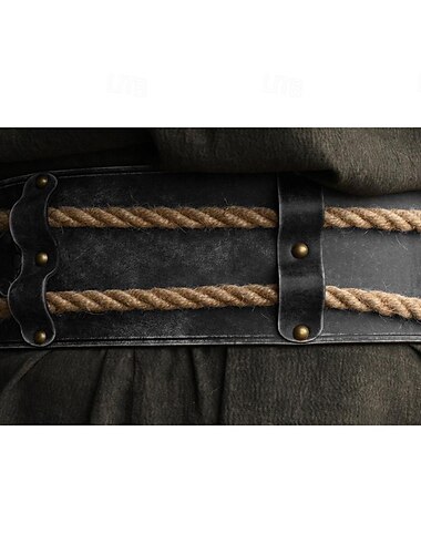  Mittelalterlich Renaissance Steampunk Cosplay Kostüm Taillengürtel Krieger Wikinger Keltischer Ritter Kostüm Herren Damen Halloween Maskerade Leistung Bühne LARP Erwachsene Gürtel Taillengürtel