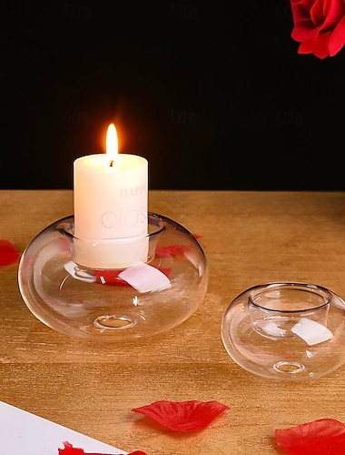  Multifunktionaler, hitzebeständiger Aromatherapie-Kerzenhalter aus Glas mit hohem Borosilikatgehalt – transparenter Aromatherapie-Kerzenbecher aus Glas