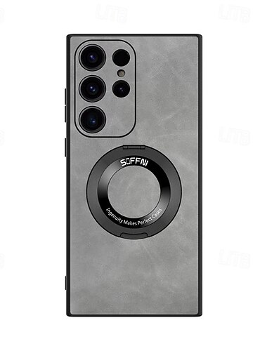  teléfono Funda Para Samsung galaxia S25 S24 S23 S22 S21 ultra plus A55 5G A14 A34 A54 A24 Funda Trasera con Soporte Soporte de carga inalámbrica Antigolpes TPU Cuero de PU