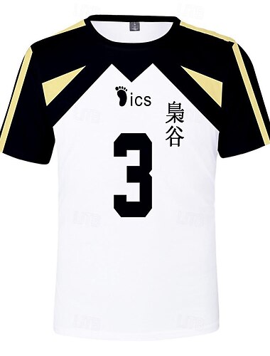  Haikyuu Cosplay kostým Trička Animák Tisk Harajuku Grafika Kawaii Pro Pánské Dámské Dospělé Plesová maškaráda Zpátky do školy 3D tisk Párty Sportovní oděvy