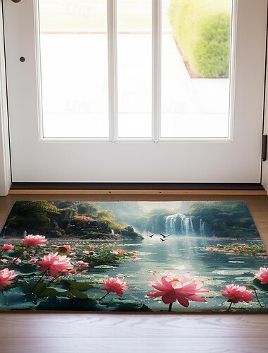  lotus pond deurmat antislip oliebestendig tapijt binnen buiten mat slaapkamer decor badkamer mat entree tapijt deurmat