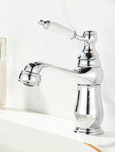  بالوعة الحمام الحنفية - شلال مطلي في وسط التعامل مع واحد ثقب واحدBath Taps