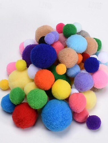  2ks vysoce elastický gradient vánoční barevné plyšové koule diy plyšová koule dětské ručně vyráběné šperky materiál doplňky