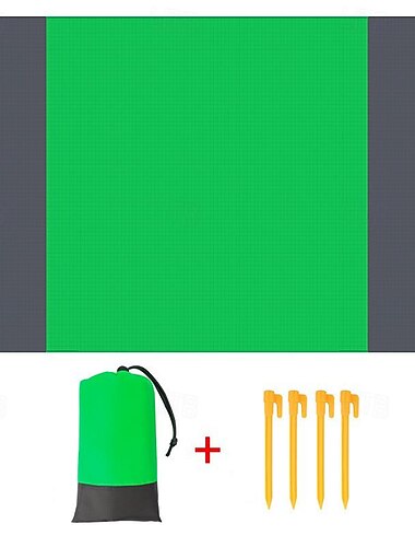  Strandmatte, Picknickdecke, 140x200cm, Picknickmatte, Strandabdeckung, sandabweisend, wasserfest, mit 4 Fixierungen, Camping, Wandern und Picknick