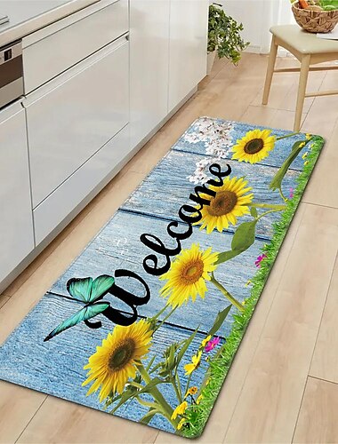  girasoli vintage tappeto da cucina tappetino da cucina antiscivolo a prova di olio tappetino soggiorno tappeto indoor outdoor mat arredamento camera da letto tappetino da bagno tappeto d'ingresso