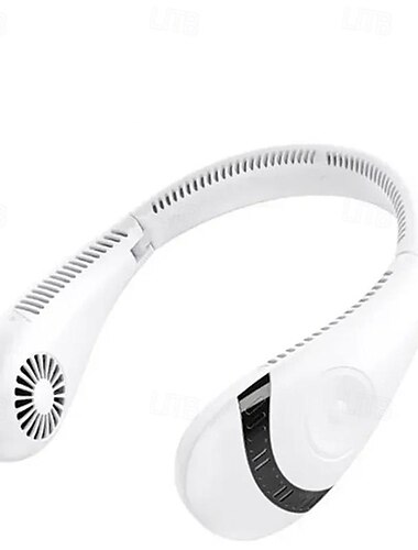  Foldable Hanging Neck Fan – Bladeless USB Rechargeable Mute Air Cooling Fan for Sport and Travel