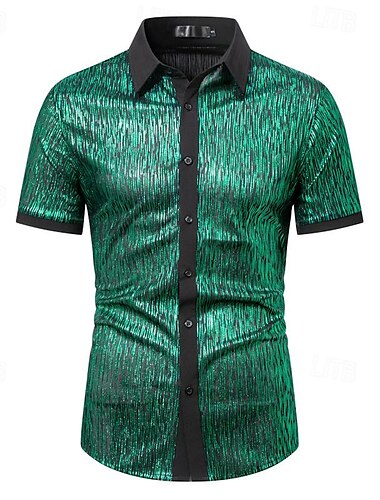  Retro Vintage Disko 1980er Bluse / Hemd Disco Herren Karnevalskostüm Halloween Karneval Maskerade Leistung Veranstaltung / Fest Bühne Erwachsene Hemd Frühling & Sommer