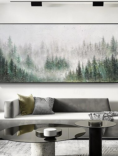  mintura ręcznie robione tekstury obrazy olejne na płótnie duża artystyczna dekoracja ścienna nowoczesny abstrakcyjny obraz krajobrazu drzewa do wystroju domu walcowane bezramowe nierozciągnięte