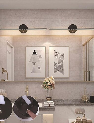  moderne minimalistische led-wandlamp 53/70cm met schakelaar, lineaire stijl schansen, voor slaapkamer hotel hal trap 85-265v