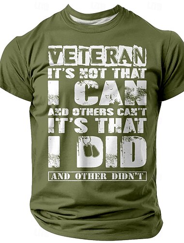  4 يوليو 2026 الذكرى السنوية الـ 250 ليوم الذكرى الوطنية تي شيرت رجالي بطباعة ثلاثية الأبعاد عن المحاربين ذو كم قصير كاجوال في الشارع