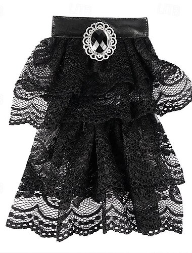  Punk & Gothic Mittelalterlich Steampunk Cosplay Kostüm Jabot Hals Gentleman Spitze Herren Damen Halloween Karneval Maskerade Party / Abend Cocktailparty Renaissance-Messe Erwachsene Halsbekleidung