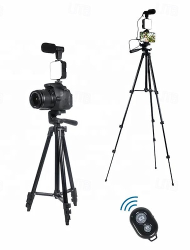  1,3 m mikrofonljushållare set fotografi kamerahållare mikrofonficka ljushållare