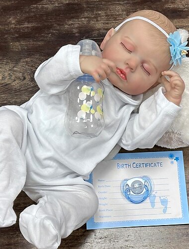  20 pouce Poupée Reborn Jouet pour Bébé & Nourrisson Poupée Reborn Toddler Poupée Poupée bébé Reborn Bébé Loulou Nouveau née réaliste Cadeau Vinyle de silicone LOULOU cadeaux noël enfant avec