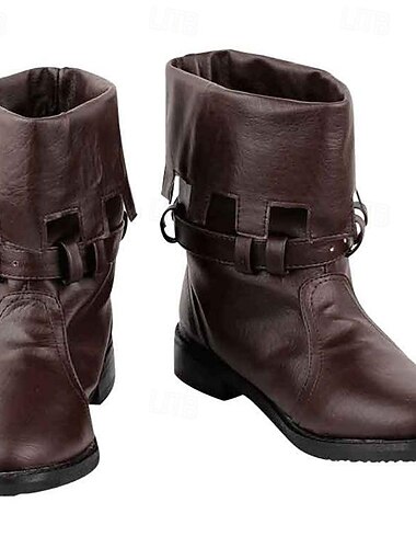  Retro / vintage Keskiaika Renessanssi Kengät Litteät jazzsaappaat Merirosvo Ritari Viikinki Ristiretki Ranger Naamiaispuku Miesten Naisten Sukupuolineutraali Naamiaiset Juhla Naamiaiset Aikuisten