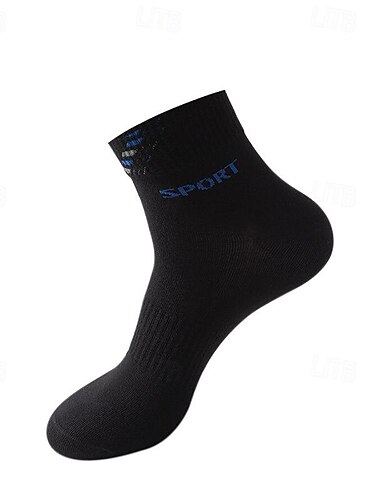  Herren 3 Pack Mehrfachpackungen Socken Socken Stricken Laufsport Socken Freizeitsocken Schwarz Weiß Farbe Buchstabe Sport & Natur Täglich Urlaub Grundlegend Mittel Frühling Herbst Modisch