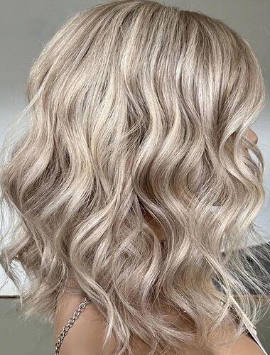  Peluca Cabello humano remy Cierre 4x13 Cabello Brasileño Ondulado Múltiples colores Bob corto Mujer Densidad 130% 150% Pelo reflectante / balayage Sin cola Pre-arrancado Corta A1 Pelucas de Cabello