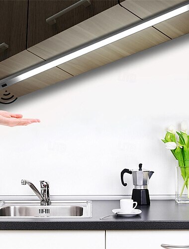  led έξυπνος αισθητήρας φωτός ντουλαπιού usb κάτω από φώτα ντουλαπιού τριχρωμία θερμοκρασίες ζεστό λευκό/λευκό/τρίχρωμο ρυθμιζόμενο για κουζίνες σκάλες και νιπτήρες μαγνητικό επαναφορτιζόμενο φως 1 τμχ