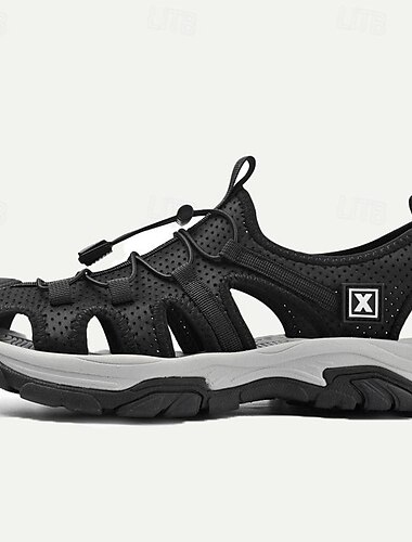  Herren Sandalen Sportsandalen Wandern Brautkleider schlicht Strand Design Stoff Gitter Atmungsaktiv Komfortabel Rutschfest Klettverschluß Halbschuhe Schwarz Leicht Grün
