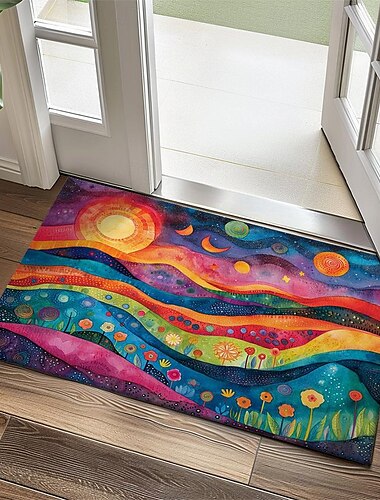  bunte Bergschmetterling Fußmatte Küchenmatte Bodenmatte rutschfester Bereich Teppich ölfester Teppich Indoor Outdoor Matte Schlafzimmer Dekor Badezimmermatte Eingangsbereich Eingangsteppich