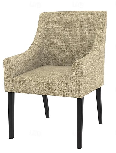  Leinen-Baumwollstuhlbezug mit Armlehnen einfarbig gestepptes Überzüge