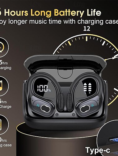  696 HD65 Håndfri telefon hodesett Ørekrok Bluetooth 5.3 Støyreduksjon Stereo ENC Annullering av miljøstøy til Apple Samsung Huawei Xiaomi MI for kontorvirksomhet Reise og underholdning Bil motorsykkel