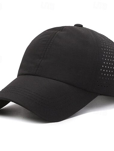  Homens Boné de beisebol Chapéu de sol Chapéu de caminhoneiro Preto Branco Poliéster Moda Casual Rua Diário Tecido Ajustável Filtro Solar Respirável Secagem Rápida