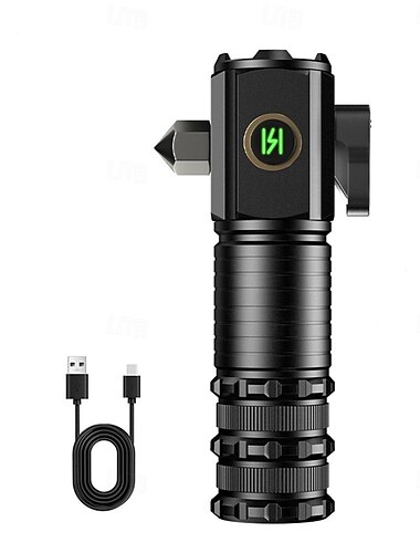  Hochleistungs-LED-Mini-Taschenlampe, starke magnetische LED-Taschenlampe mit 3 LEDs und Selbstverteidigungslampe, 5 Beleuchtungsmodi, hell, geeignet für Wanderlichter im Freien