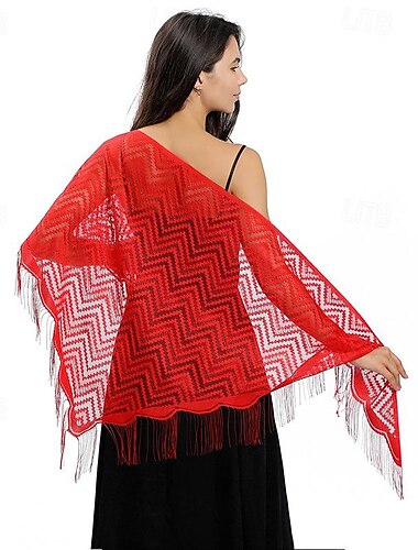  Bufanda de encaje con ondas para vestido de novia, vestido de noche, chal de encaje para fiesta de baile, bufanda versátil para mujer