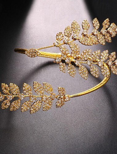  Damen Tennisarmband Klassisch Blattform Kostbar Modisch Luxus Strass Armband Schmuck Silber / Gold Für Hochzeit Geschenk Verlobung