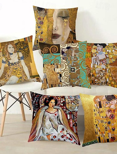  decoratieve kussensloop 1 st zachte vierkante kussenhoes kussensloop voor slaapkamer woonkamer slaapbank stoel klimt