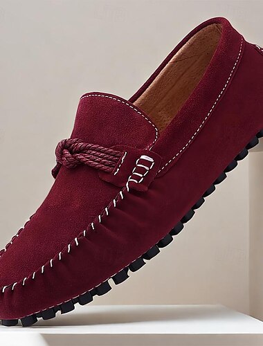  Herr Tofflor och Slip-Ons Komfort Loafers Penny Loafers PU Läder Bekväm Halksäker Loafers Gul-Brun Vin Svart