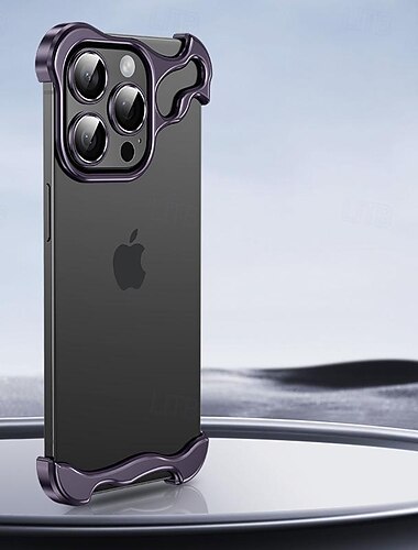  téléphone Coque Pour iPhone 15 Pro Max Plus iPhone 14 13 12 Pro Max Plus Étui pare-chocs sans cadre Détachable Protecteur d'objectif de caméra Antichoc Placage Métal