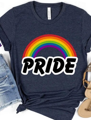  LGBTQ T-Shirt Camisas del Orgullo Arco iris Orgullo lesbiana Homosexuales Para Unisexo Adulto Víspera de Todos los Santos Carnaval Mascarada Estampado en caliente Desfile del orgullo Mes del Orgullo