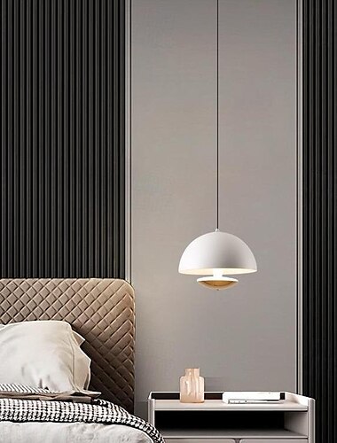  Lámpara colgante LED isla de cocina lámpara colgante moderna 1 luz 18/23 cm acabados pintados de metal estilo nórdico moderno dormitorio comedor 110-240 v