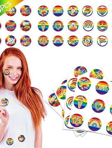  Pride-Aufkleber, 360 Stück Regenbogenaufkleber für LGBT-Aufkleberpakete in Bi-Trans-Queer-Lesben-Pride-Zeug, Schwulenaufkleber für Laptophülle, Motorradhelm, Pride-Parade, Pride-Monatsparty, Karneval