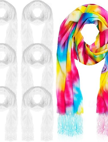  1 Stück blankes weißes Bikinioberteil mit Batikmuster, Sommerschal aus Baumwolle, Batikstoff