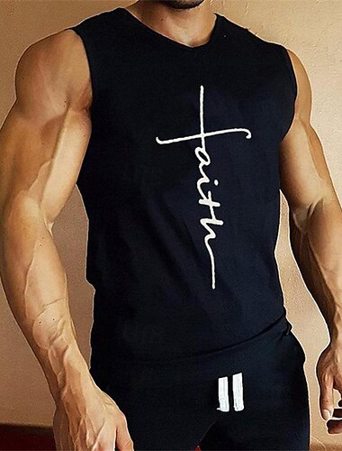  Herren Fitness Tank Top Tank Top Running Sport Top Tank Top Sport Ärmellos Weste / Fahrradweste Casual Athlässigkeit Atmungsaktiv Schnelltrocknend Weich Fitnesstraining Laufen Gehen Sportbekleidung