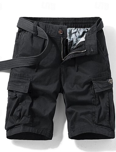  Herren Taktische Shorts Cargo Shorts Kurze Hosen Shorts Kurze Hosen Kurze Hose für Wanderer Knopf Multi Pocket Glatt tragbar Kurz Outdoor Täglich Campen und Wandern Modisch Klassisch Schwarz Armeegrün