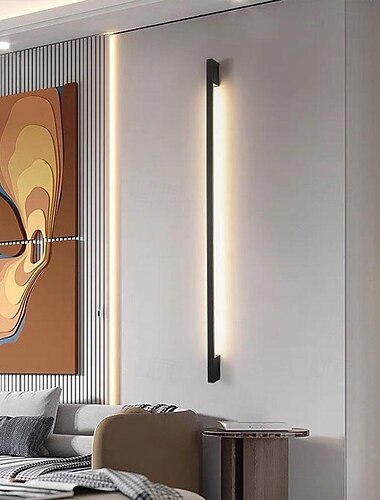  LED-Nachttisch-Wandlampe, moderne lange Streifen-Wandleuchte, Innen-Acryl-Dekoration, Wandleuchte, Hintergrund, lineare Wandlampe für Schlafzimmer, Wohnzimmer, Arbeitszimmer, Flur, Esszimmer,