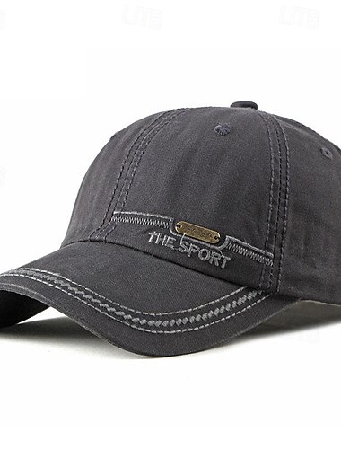  Herren Cap Basecap Sonnenhut Kappe Hellkaki Schwarz Polyester Bestickt Modisch Brautkleider schlicht Strasse Täglich Buchstabe Einstellbar Sonnenschutz Atmungsaktiv