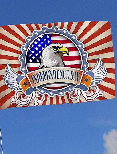  día patriótico bandera decorativa cuatro de julio américa día de la independencia al aire libre desfile bandera águila estatuto de la libertad