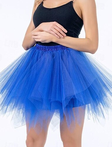  Jaren '50 Jaren '80 rockabilly Kort / Mini Onderrok Tutu Onder rok Balletdanser Dames Carnavalskostuum Koningsdag Halloween Carnaval Prestatie Feest Prideparade Volwassenen Rok Lente zomer