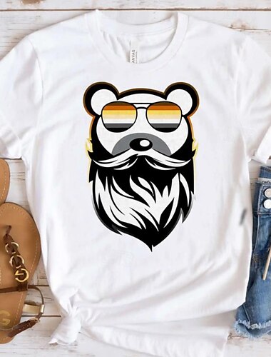  LGBTQ T-Shirt Camisas del Orgullo Arco iris oso barbudo lesbiana Homosexuales Para Unisexo Adulto Víspera de Todos los Santos Carnaval Mascarada Estampado en caliente Desfile del orgullo Mes del