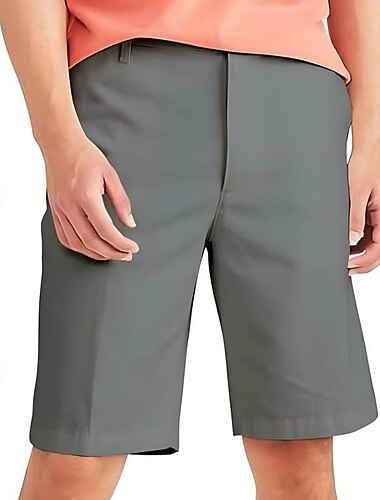  Herren Sommer-Shorts Arbeitsshorts Lässige Shorts Knopf Tasche Glatt Komfort Knielänge Formal Arbeit Täglich Modisch Klassicher Stil Schwarz Armeegrün Mikro-elastisch