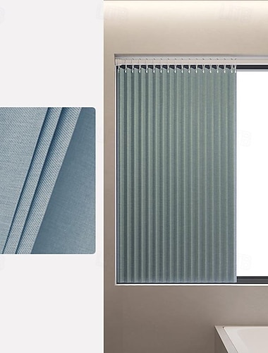  Vertical Window Shades Waterproof Slat Fabric Thermal Insulated Energy Saving UV Protection Decoration Vertical Window Blinds